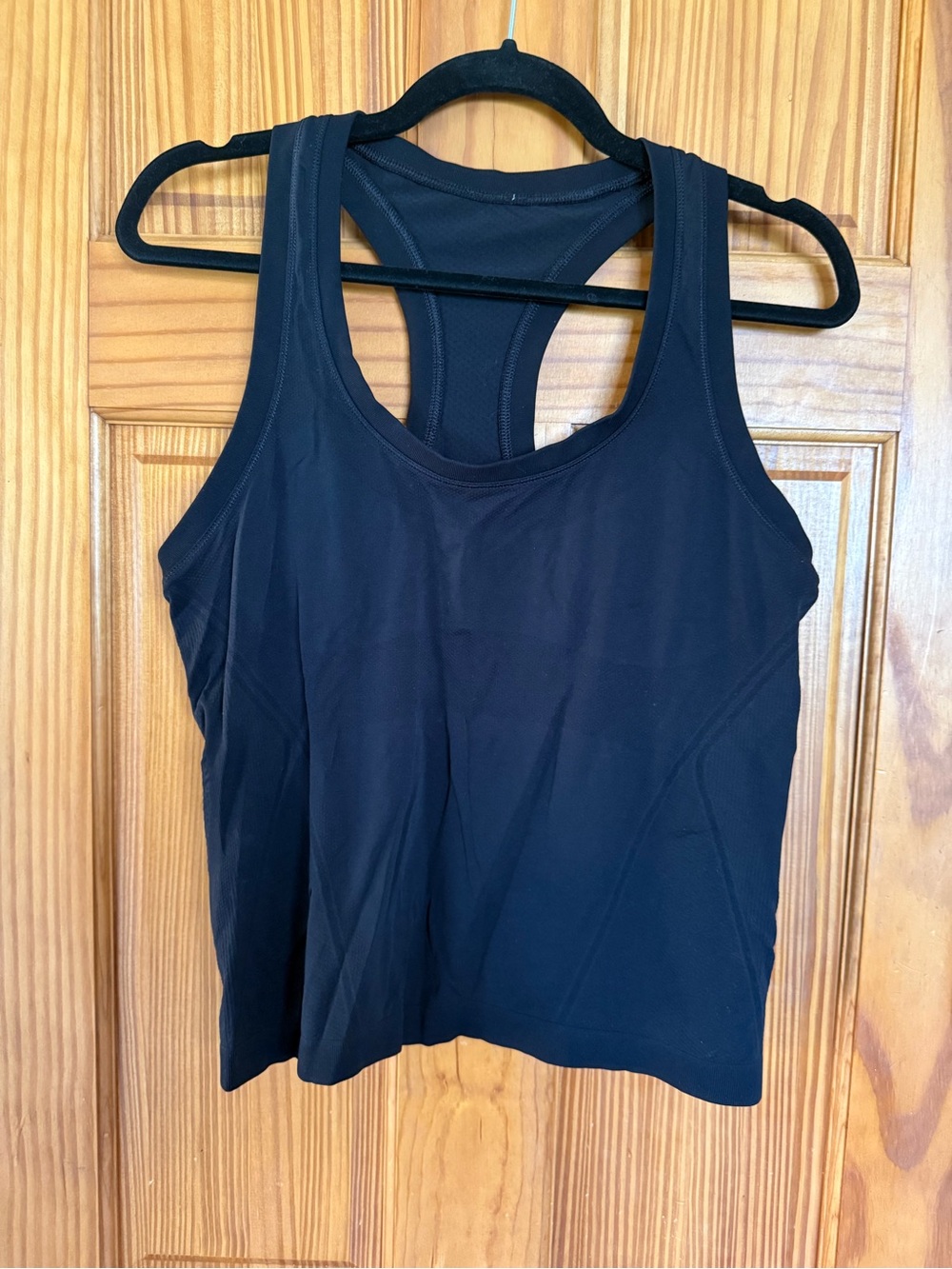 Athleta Renew Seamless Black Racerback Tank Top, Size Large